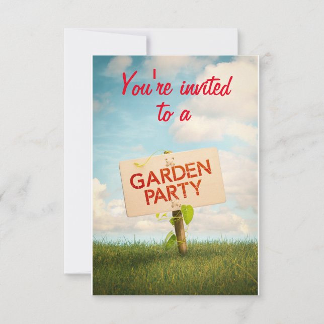 Tarjeta de invitación a un Garden Party (Anverso)