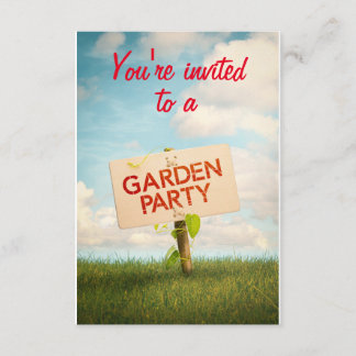 Tarjeta de invitación a un Garden Party