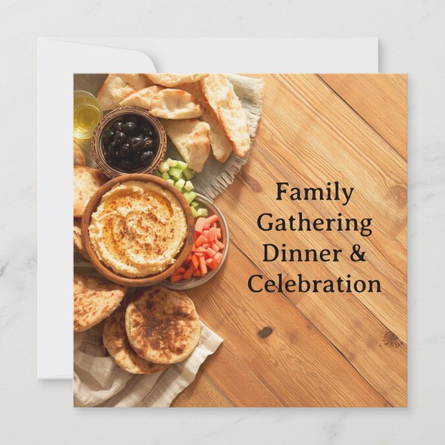 Tarjeta de invitación a una cena elegante (Anverso)
