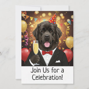 Tarjeta de Invitación a una Fiesta con un Perro Te