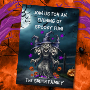 Tarjeta de invitación a una fiesta de Halloween di