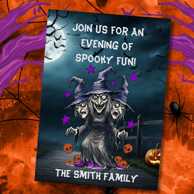 Tarjeta de invitación a una fiesta de Halloween di (Subido por el creador)