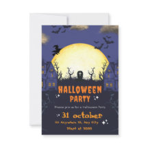 Tarjeta de invitación a una fiesta de Halloween es