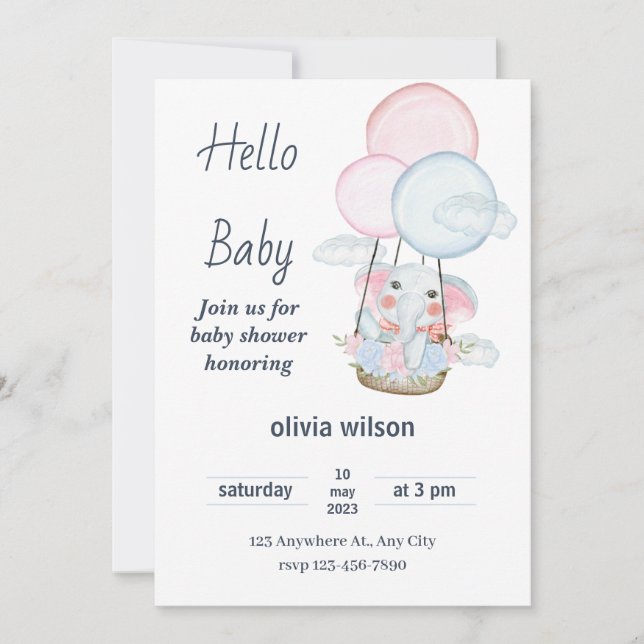 Tarjeta de invitación a una fiesta infantil divert (Anverso)