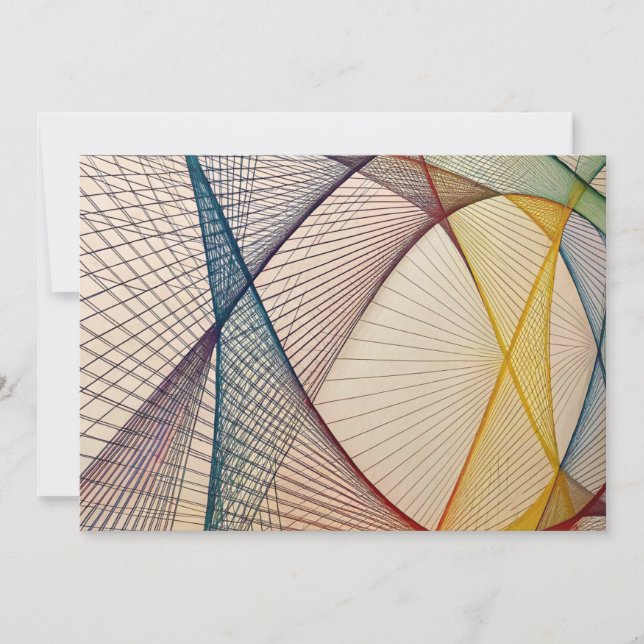 Tarjeta de invitación abstracta geométrica (Anverso)