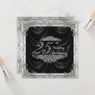 Tarjeta de invitación al 25° aniversario del Boda