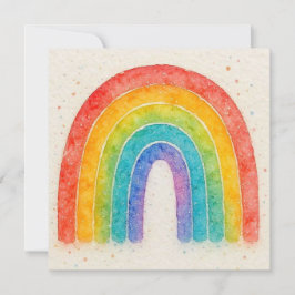 Tarjeta de invitación al arco iris.