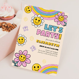 Tarjeta de invitación al cumpleaños de Daisy Flowe