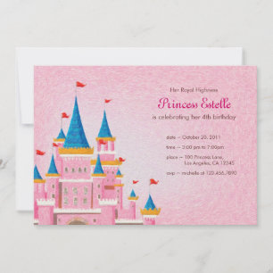 Tarjeta de invitación al cumpleaños de la princesa
