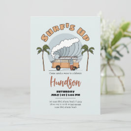 Tarjeta de invitación al cumpleaños de Surf's Up B