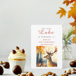 Tarjeta de invitación al cumpleaños de venado de l