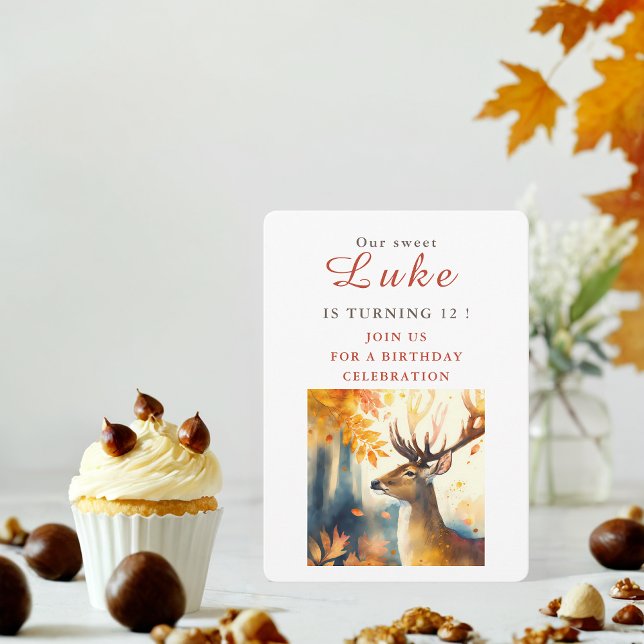 Tarjeta de invitación al cumpleaños de venado de l (Subido por el creador)