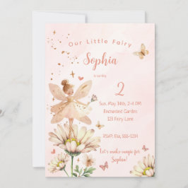 Tarjeta de invitación al cumpleaños del Chica Fair