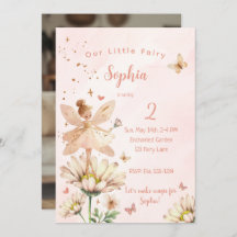 Tarjeta de invitación al cumpleaños del Chica Fair