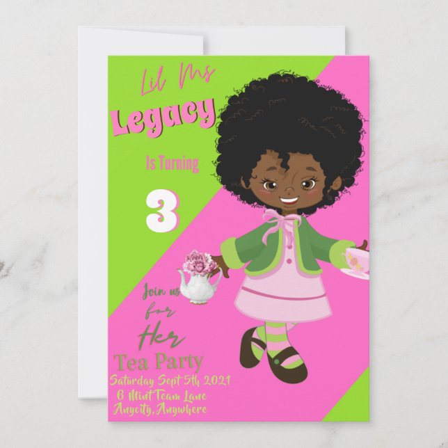 Tarjeta de invitación al cumpleaños del Fiesta del (Anverso)