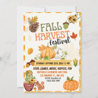 Tarjeta de invitación al Festival Fall Harvest