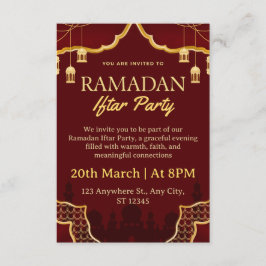 Tarjeta de invitación al Iftar de Ramadán
