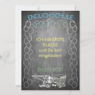 Tarjeta de invitación al inicio de la escuela en e