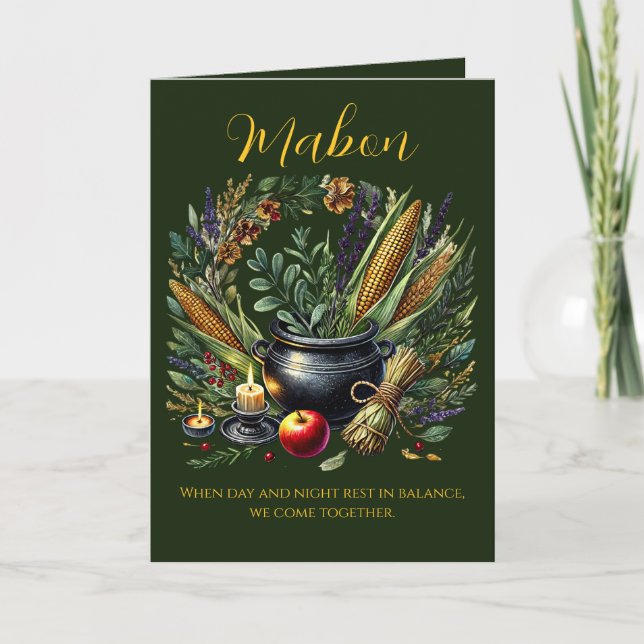 Tarjeta de Invitación al Ritual de Mabon del Calde (Anverso)