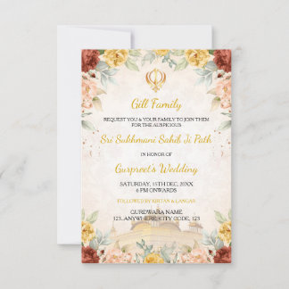 Tarjeta de invitación al Sukhmani Sahibji Path, Ak