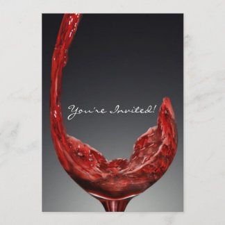 Tarjeta de invitación al vino