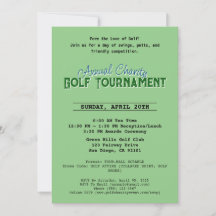 Tarjeta de invitación anual para el Torneo de Cari
