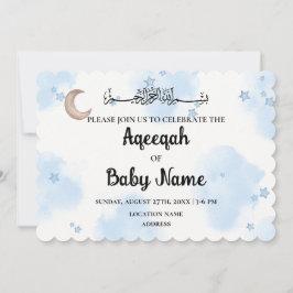 Tarjeta de Invitación Aqeeqah Aqiqah Editable Inst
