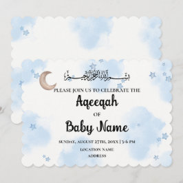 Tarjeta de Invitación Aqeeqah Aqiqah Editable Inst