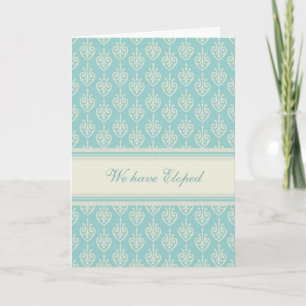 Tarjeta de Invitación Aqua and Cream Elopement