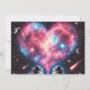 Tarjeta de Invitación Astronauta Amor Cósmico
