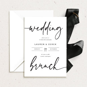 Tarjeta de invitación audaz para el brunch de boda