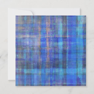 Tarjeta de invitación azul de arte abstracto