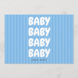 Tarjeta de Invitación azul para bebés