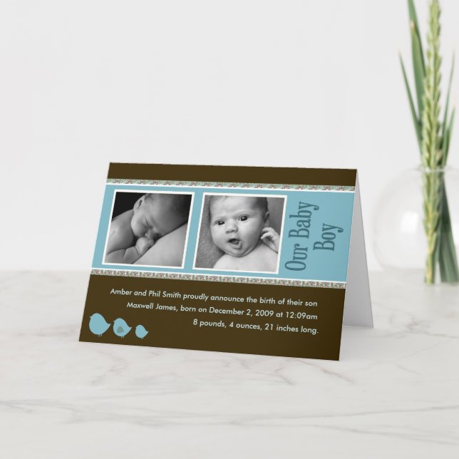 Tarjeta de Invitación Baby Boy (Anverso)