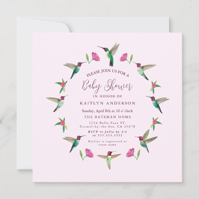 Tarjeta de invitación Baby Shower (Anverso)