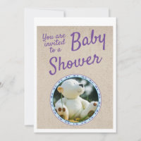 Tarjeta de invitación Baby Shower Adorable Teddy B