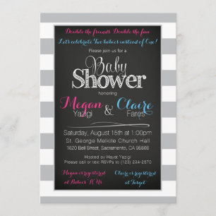 Tarjeta de invitación Baby Shower Chalkboard de có