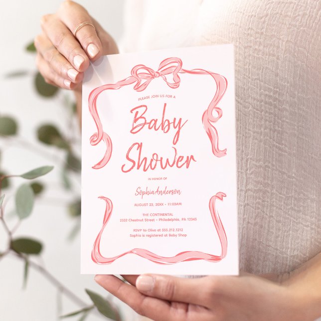 Tarjeta de invitación Baby Shower Chica de doblado (Subido por el creador)