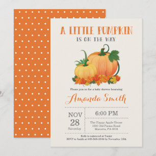 Tarjeta de invitación Baby Shower de la caída de c