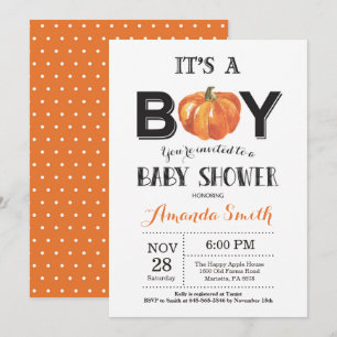Tarjeta de invitación Baby Shower de la caída de c