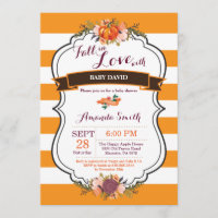 Tarjeta de invitación Baby Shower de la Calabaza E