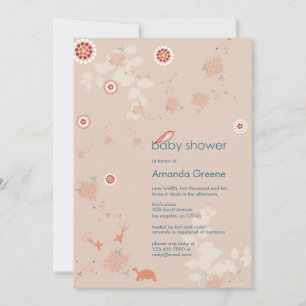 Tarjeta de invitación Baby Shower de naturaleza ca