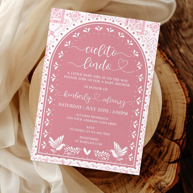 Tarjeta de invitación Baby Shower de Pink Cielito  (Subido por el creador)