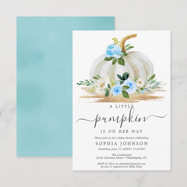 Tarjeta de invitación Baby Shower de un pequeño ch (Anverso / Reverso)