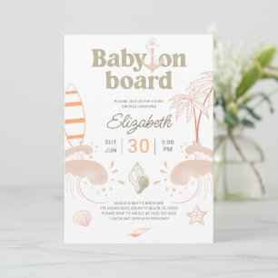 Tarjeta de invitación Baby Shower para bebé a bord