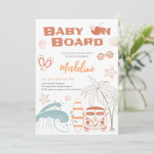 Tarjeta de invitación Baby Shower para bebé a bord
