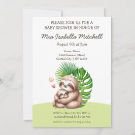 Tarjeta de invitación Baby Shower para Mamá y Bebé