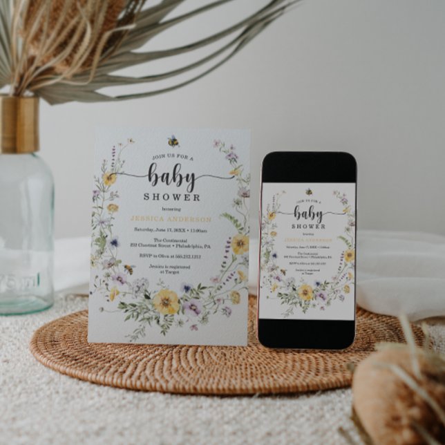 Tarjeta de invitación Baby Shower para Wildflower  (Subido por el creador)