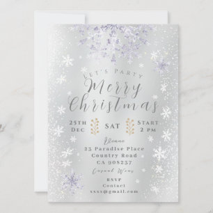 Tarjeta de invitación blanca para la foto de la ni
