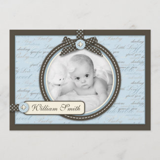 Tarjeta de Invitación BLU de Teeny Toes
